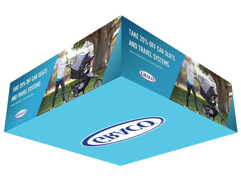 Enclosed Square Hanging Banner Pop Group Australia!